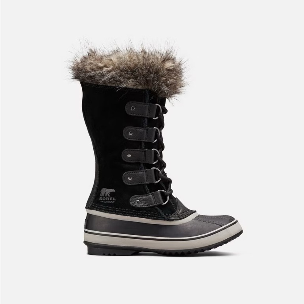 Sorel Joan of Arctic NIB Winter Boots Women's Sz 9 Black Waterproof Lace Up